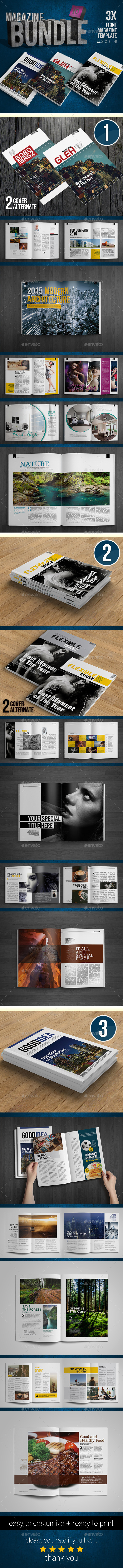 Indesign Magazine Bundle - Magazines Print Templates