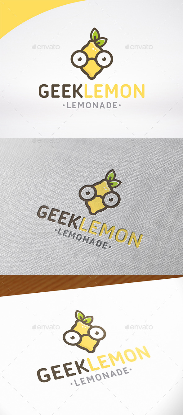 Geek Lemon Logo Template - Food Logo Templates