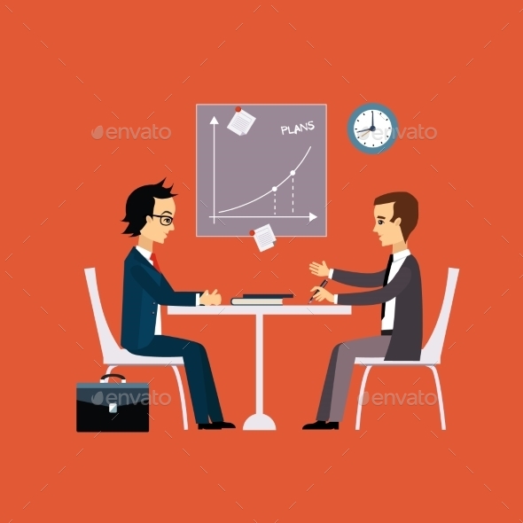 Business People Two Men At The Table Negotiating Business People Two Men At The Table Negotiating