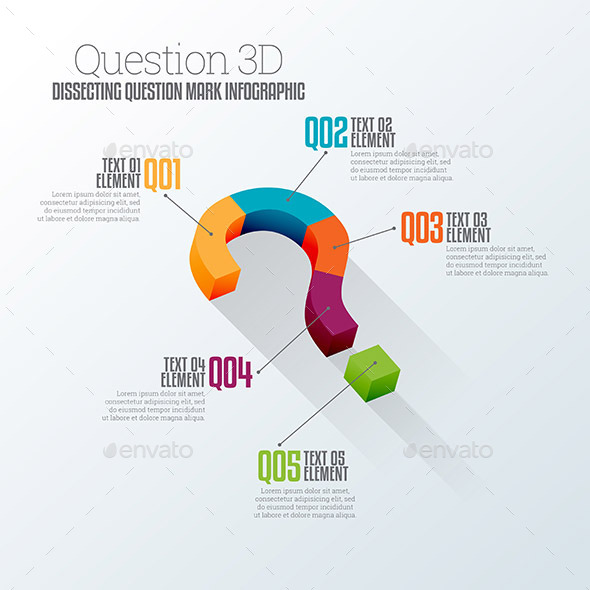 Question 3D Infographic - Infographics