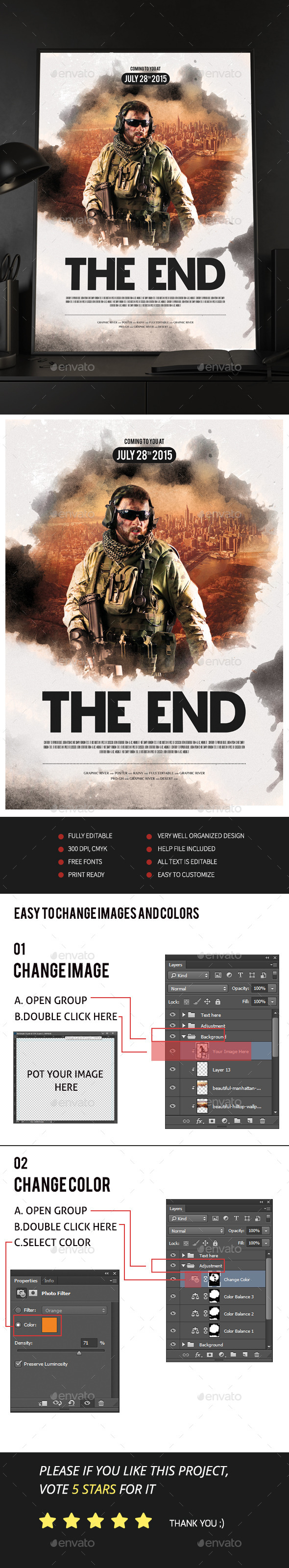 The End Movie Poster/Flyer - Events Flyers