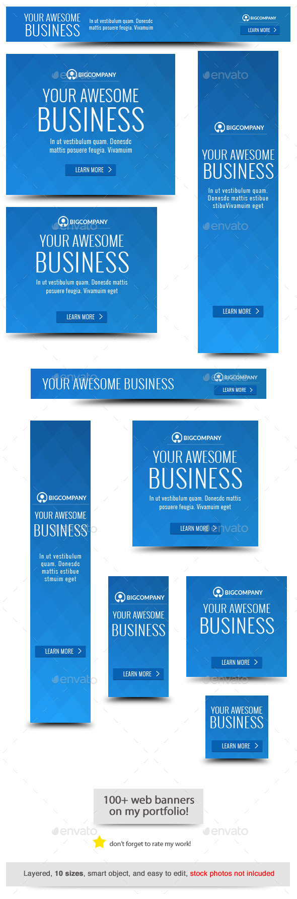 Blue Business Banner Template Blue Business Banner Template