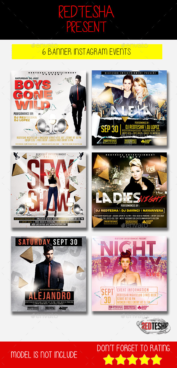 Instagram Banner Events - Banners & Ads Web Elements