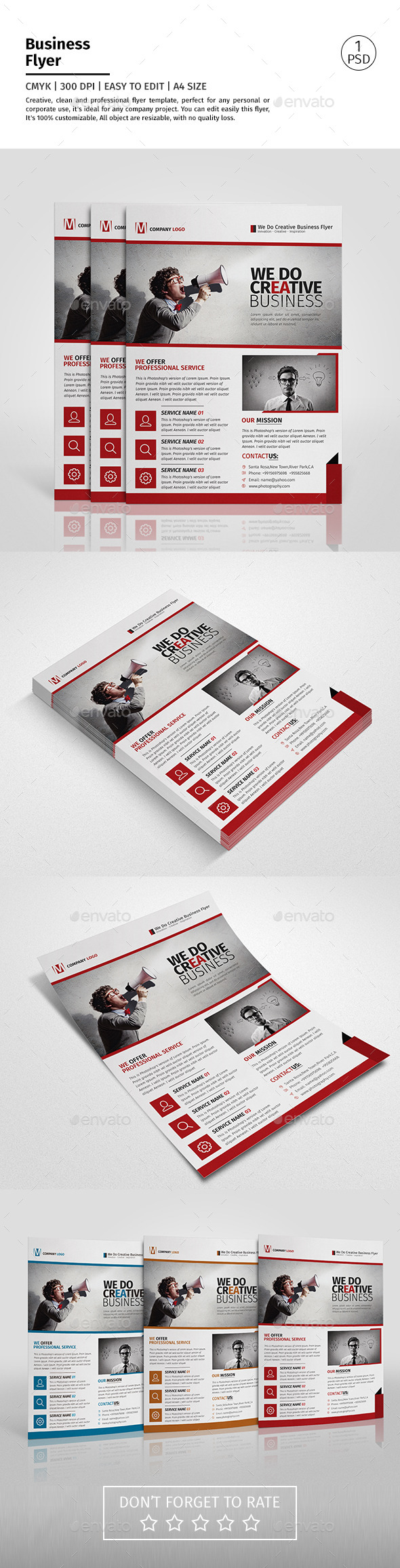 A4 Corporate Business Flyer Template Vol 10 - Corporate Flyers