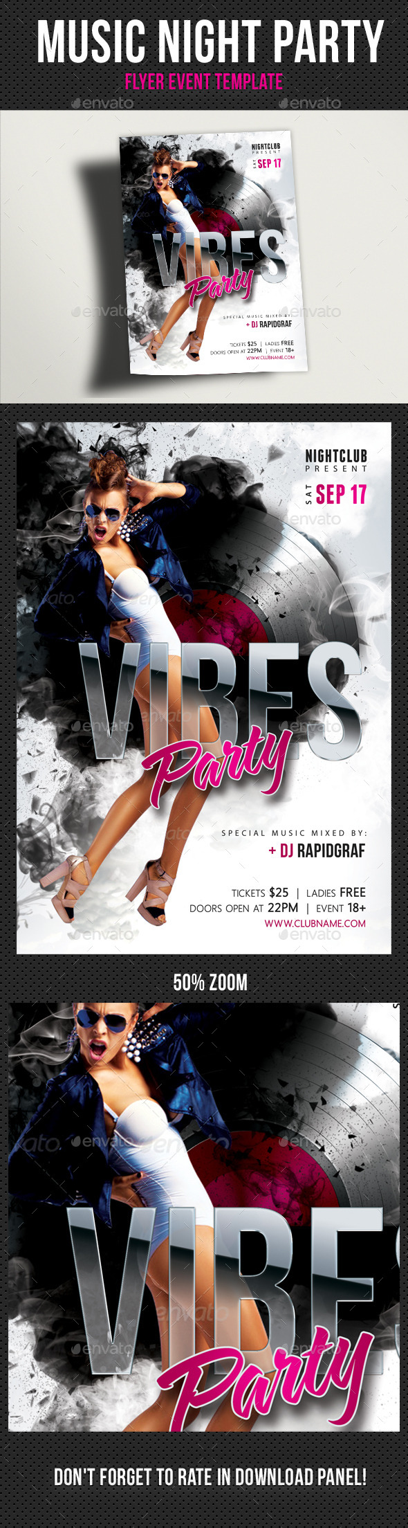 Music Night Party Flyer Template 21 - Clubs & Parties Events