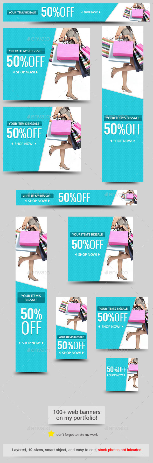 Cool Big Sale Web Banner Template - Banners & Ads Web Elements