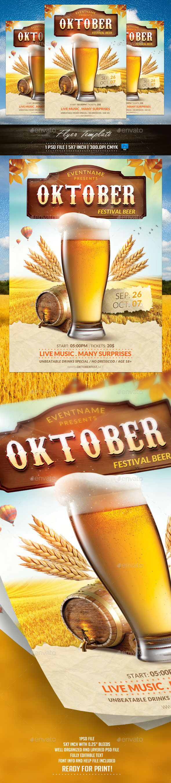 Oktoberfest Flyer Template - Events Flyers