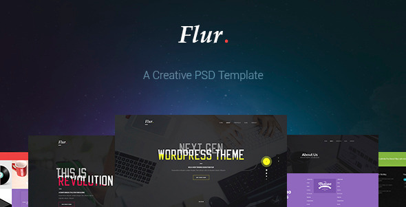 Flur Creative PSD Template Flur Creative PSD Template