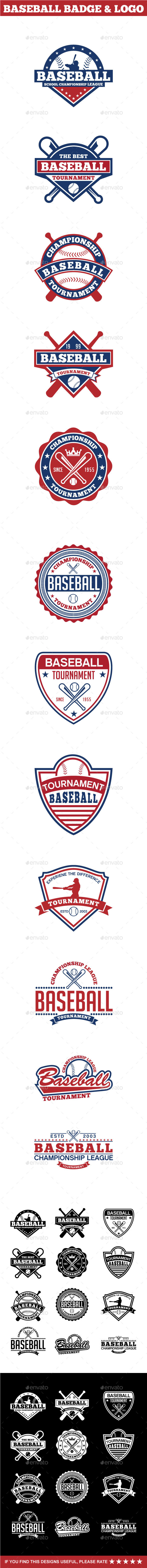 Baseball Badge & Logo 2 Baseball Badge & Logo 2