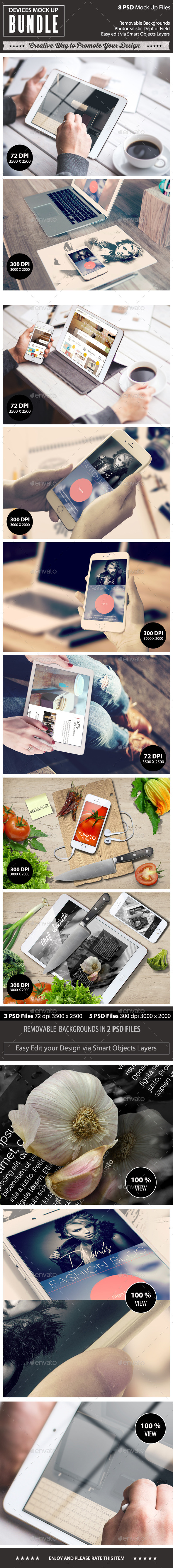 Devices Mock Up Bundle - Displays Product Mock-Ups