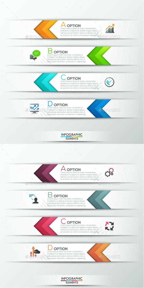 Modern Infographics Paper Template (2 Colors) - Infographics