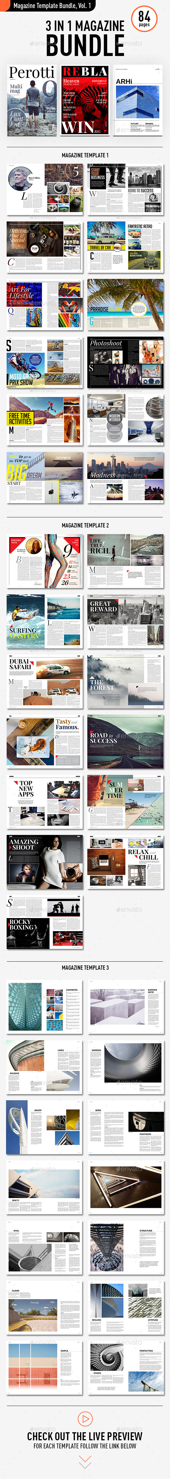 Magazine Template Bundle, Vol. 1 - Magazines Print Templates