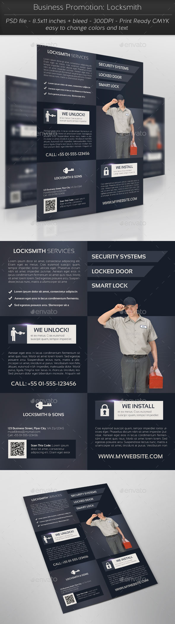 Business Promotion: Locksmith - Corporate Flyers