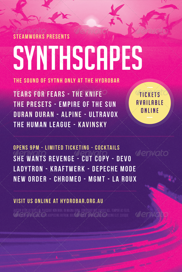 Synthscapes - Flyer Template - Concerts Events