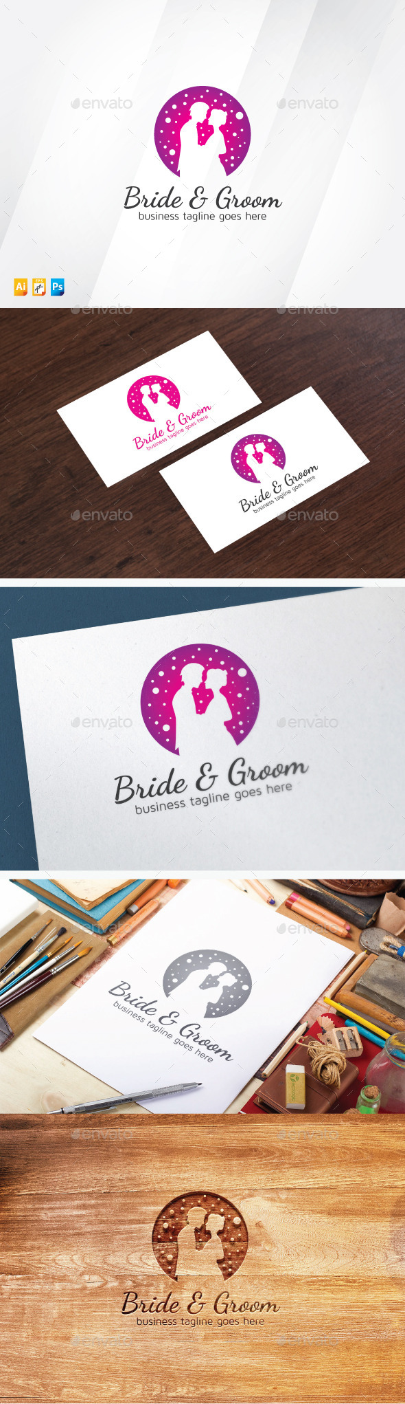 Bride & Groom - Humans Logo Templates