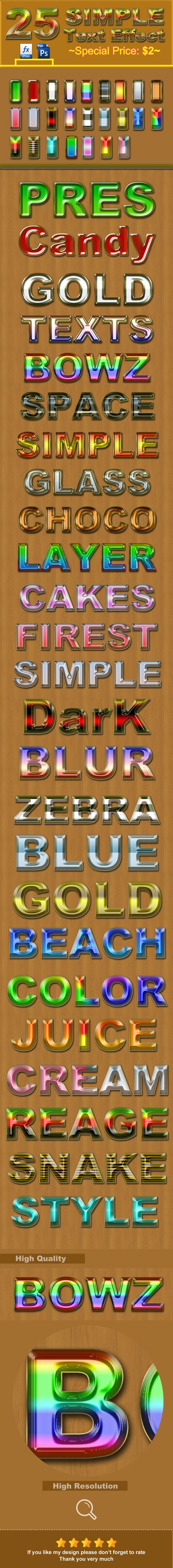 25 Simple Photoshop Text Styles - Text Effects Styles