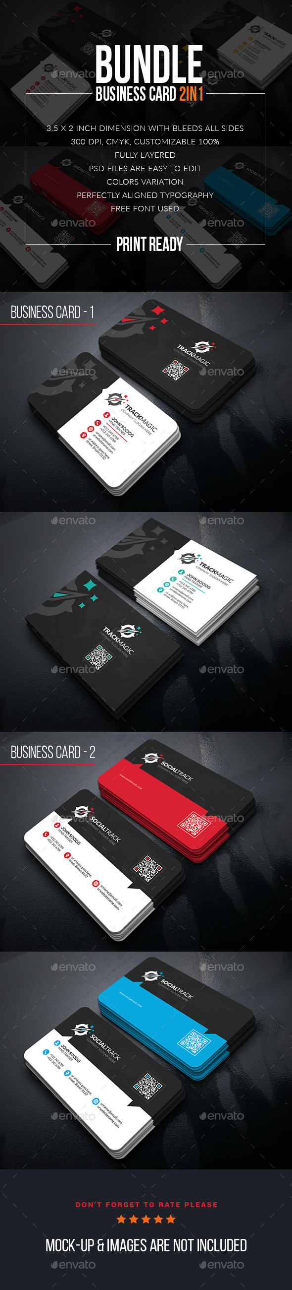 Tracking Corporate Business Card Bundle Tracking Corporate Business Card Bundle
