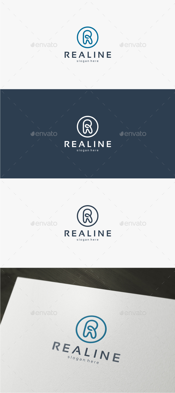Realine Letter R Logo Template Realine Letter R Logo Template