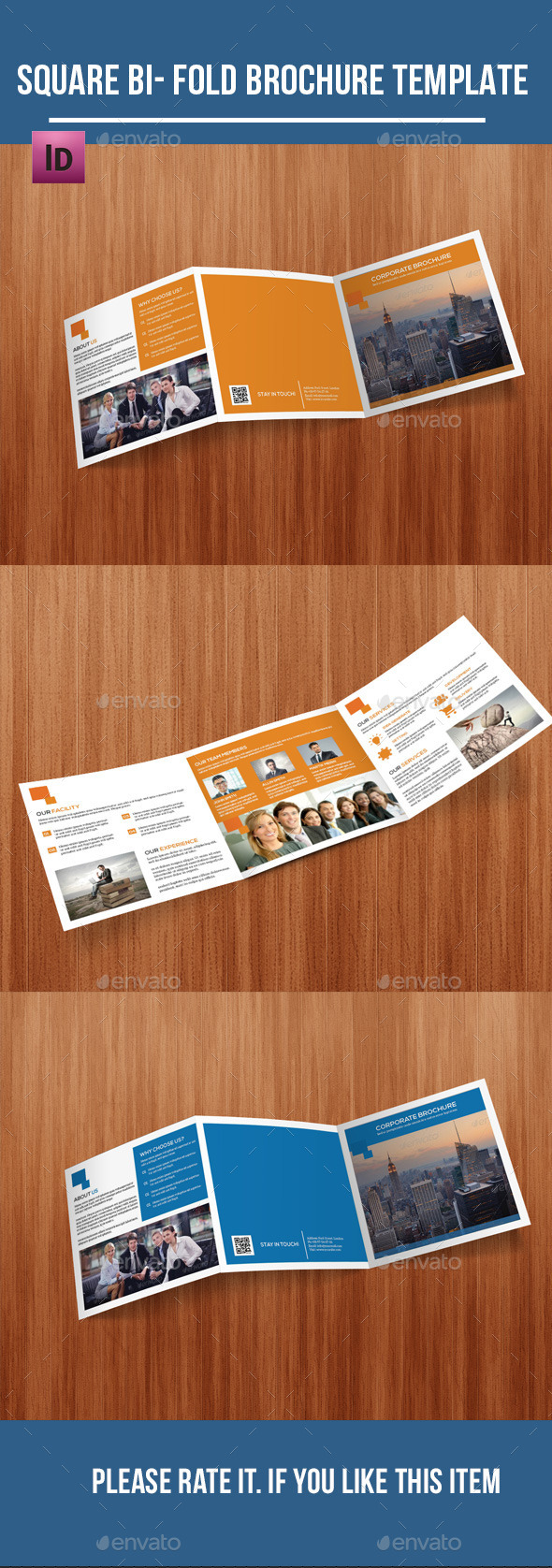 Square Tri- fold Business Brochure - Corporate Brochures