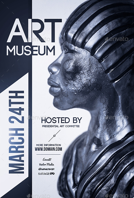 Art Museum Flyer by VectorMedia GraphicRiver