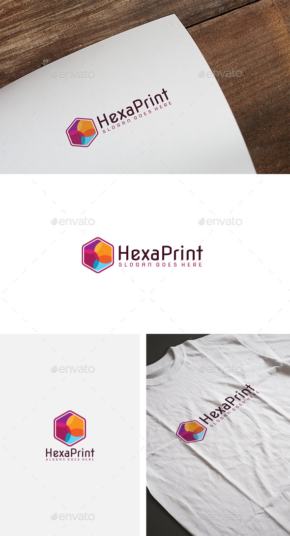 Colorful Hexagon Logo - Abstract Logo Templates