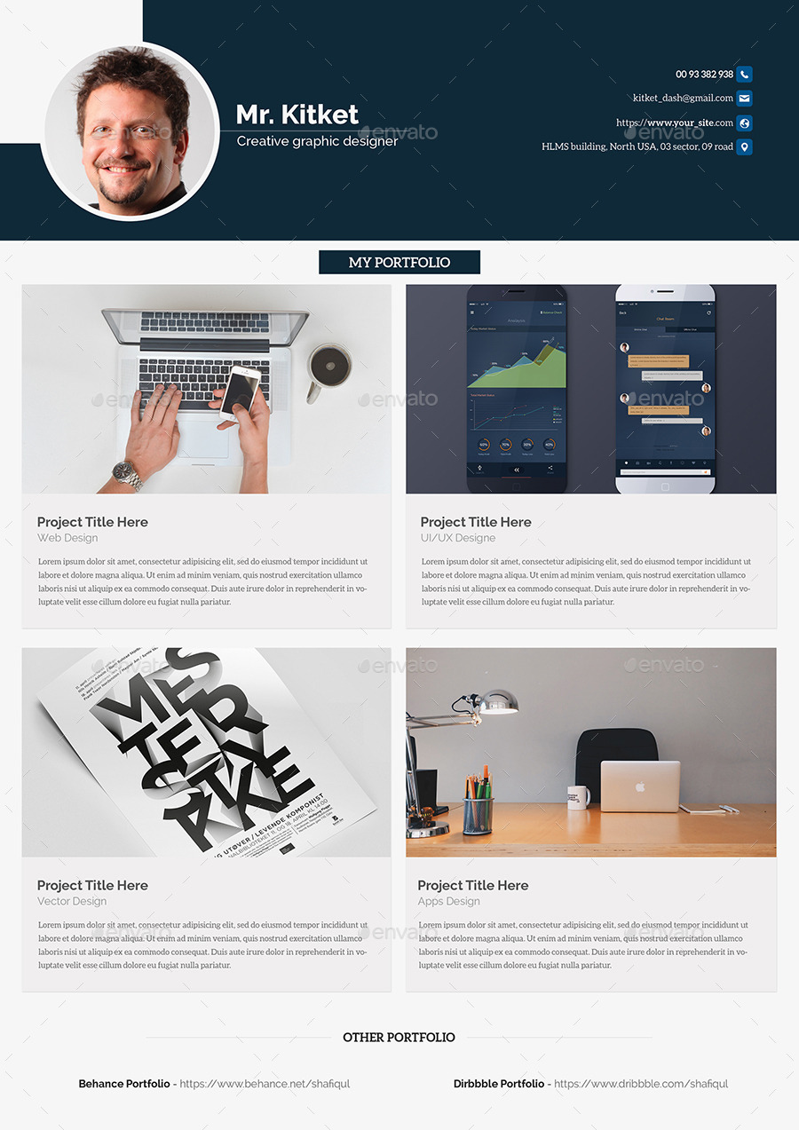 Professional Resume Template, Print Templates | GraphicRiver