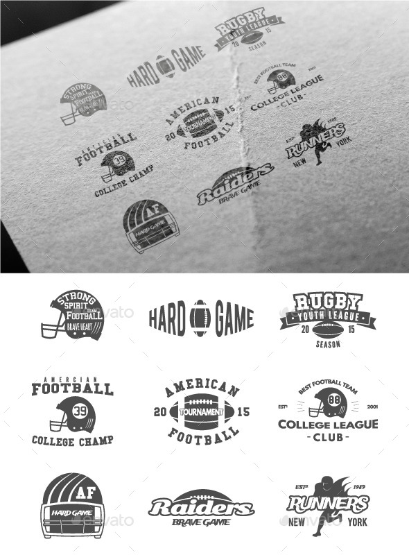 Sports American Football Badges Sports American Football Badges
