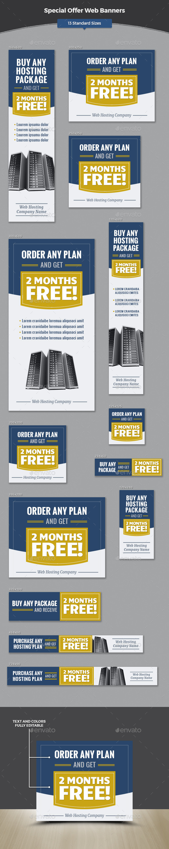 Special Offer Web Banners - Banners & Ads Web Elements
