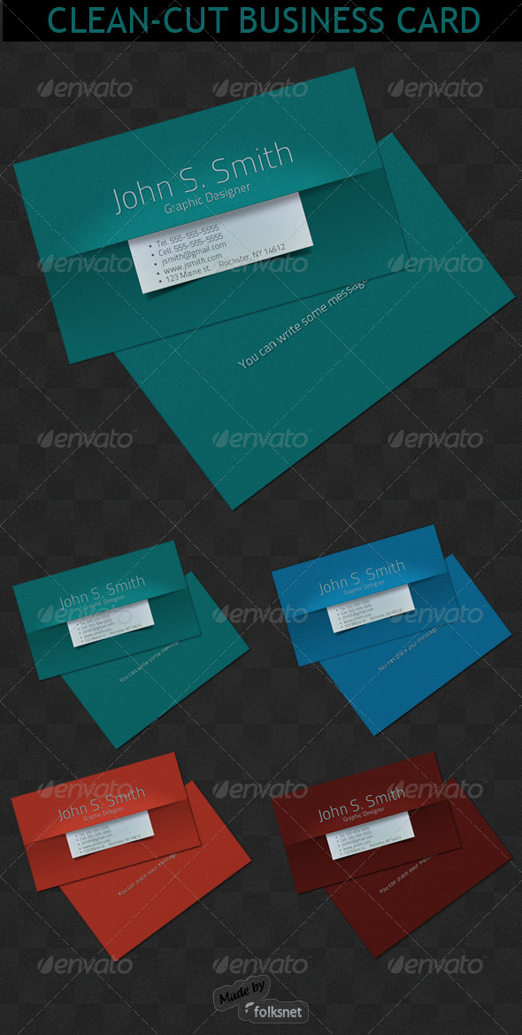 Clean-Cut Business card - Corporate Business Cards