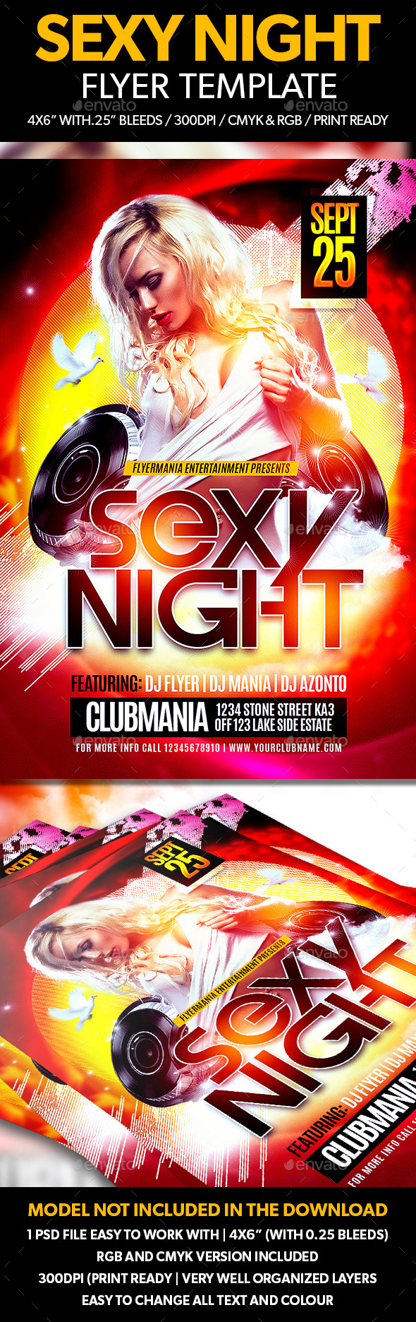 Sexy Night Flyer Template - Flyers Print Templates