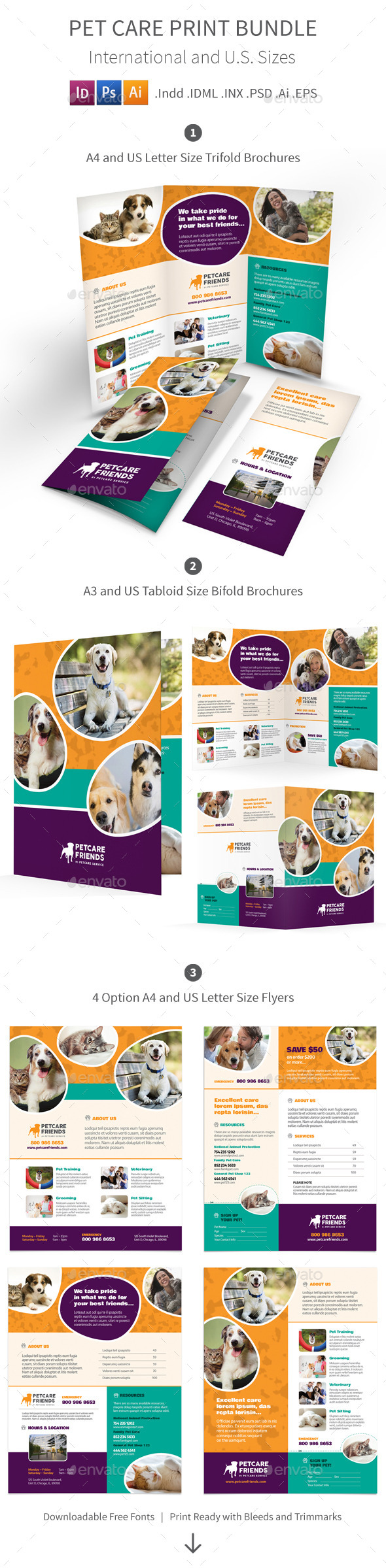 Pet Care Print Bundle - Informational Brochures