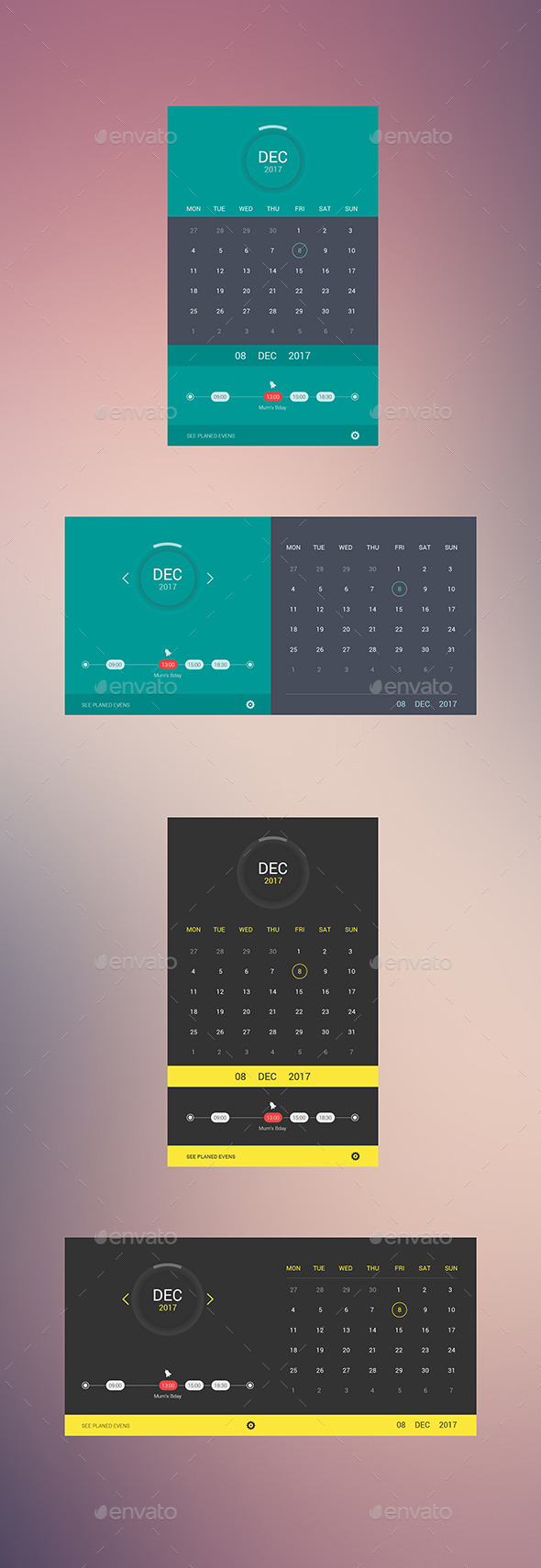 Web Calendar - Miscellaneous Web Elements