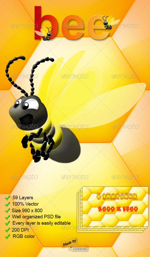 Bee Graphic - Animals Illustrations