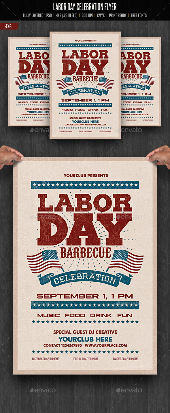 Labor Day Flyer - Clubs & Parties Events