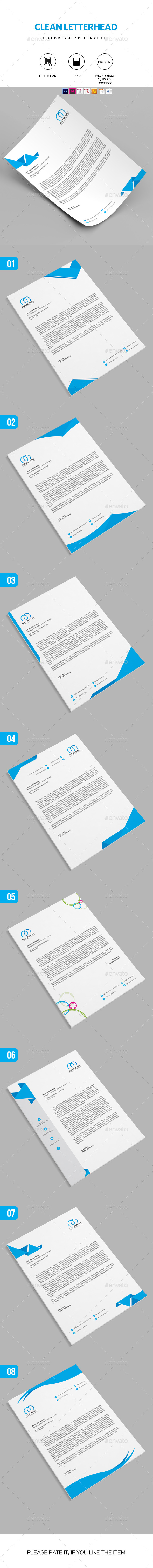 8 Letterhead Template Pack - Proposals & Invoices Stationery