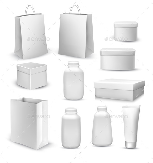 Collection of Shopping Bags and Gift Boxes - Man-made Objects Objects