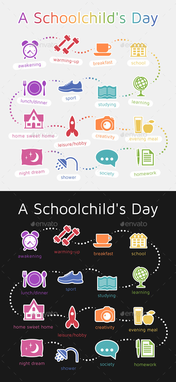 Day of a Schoolchild - Decorative Symbols Decorative