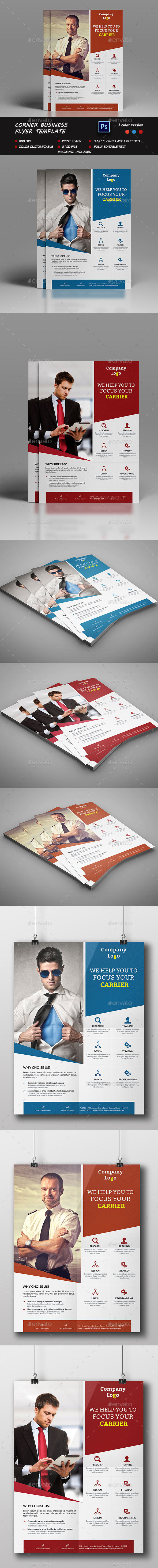 Corner business Flyer Template Corner business Flyer Template