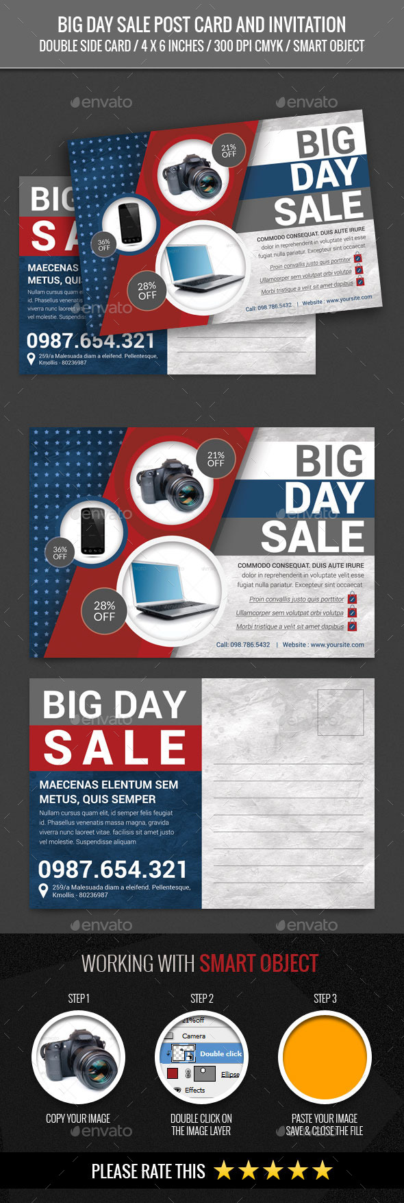 Big Day Sale Post Card Template Big Day Sale Post Card Template