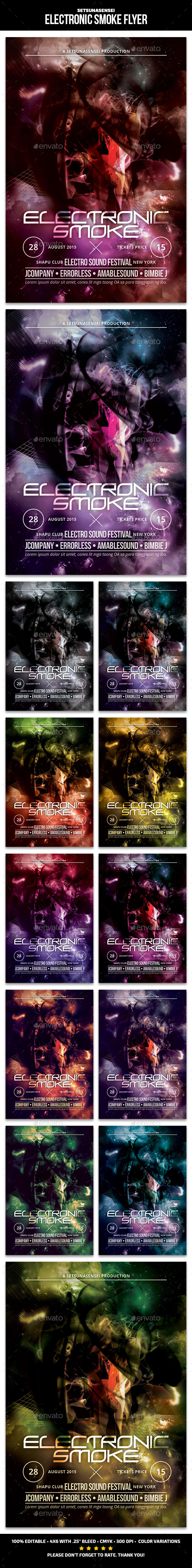Electronic Smoke Flyer - Clubs & Parties Events