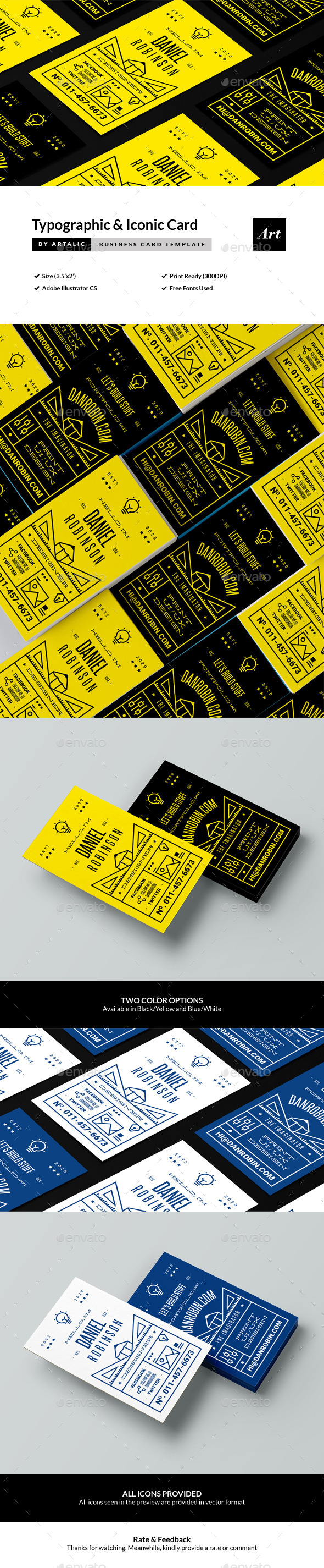 Typographic Namecard - Creative Business Cards