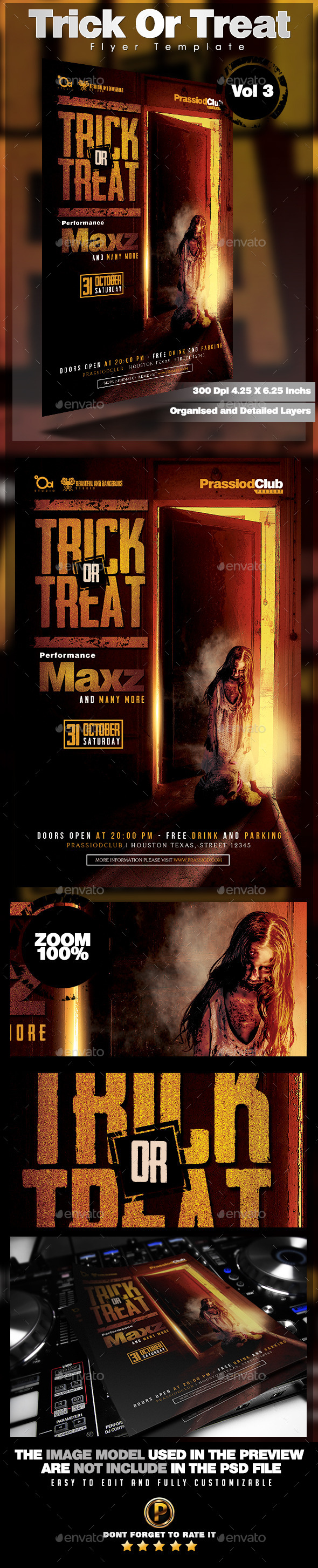 Trick Or Treat Flyer Template Vol 3 Trick Or Treat Flyer Template Vol 3
