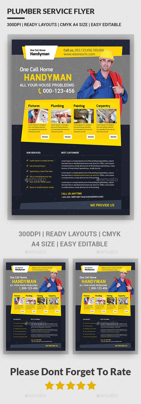 Plumber Service Flyer Templates Plumber Service Flyer Templates