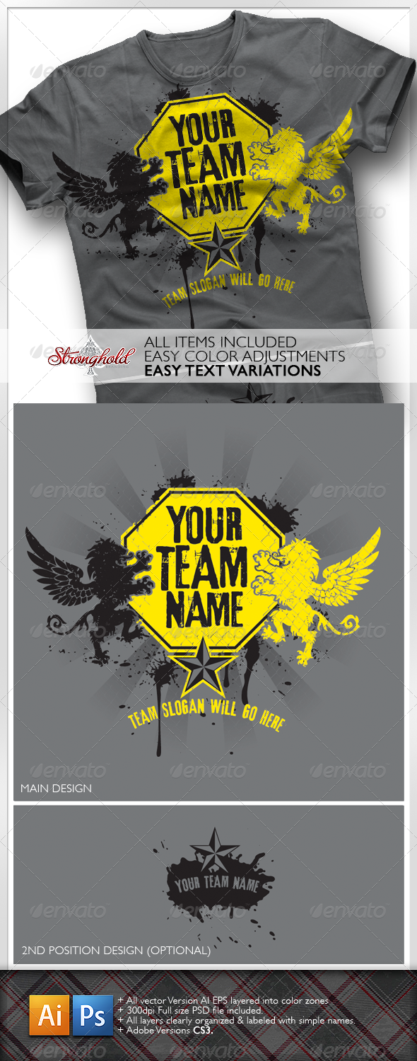 Cage Fight Lions T-Shirt - Sports & Teams T-Shirts