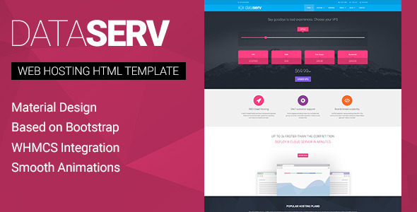 Awesome DataServ - Web Hosting HTML Template