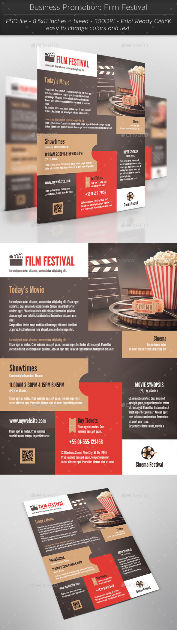 Business Promotion: Film Festival - Flyers Print Templates