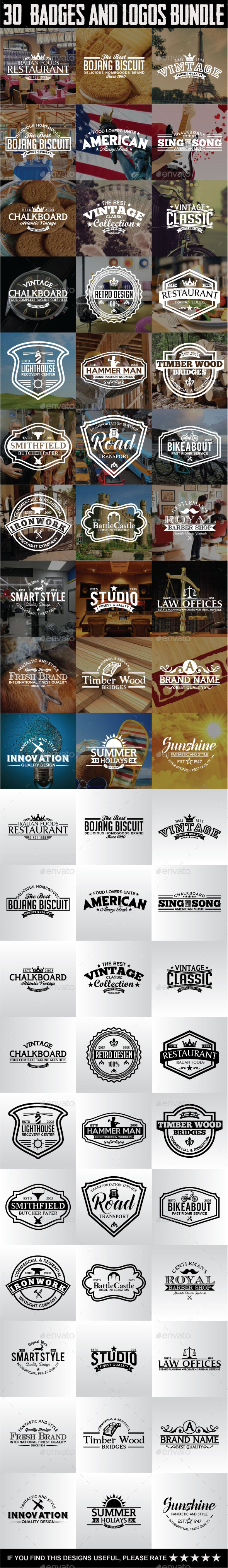 30 Badges and Logos Bundle 30 Badges and Logos Bundle