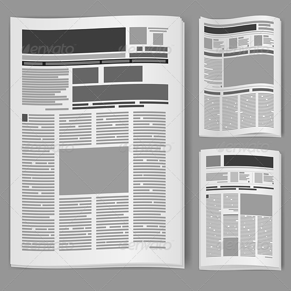 Set number two newspaper - Characters Vectors