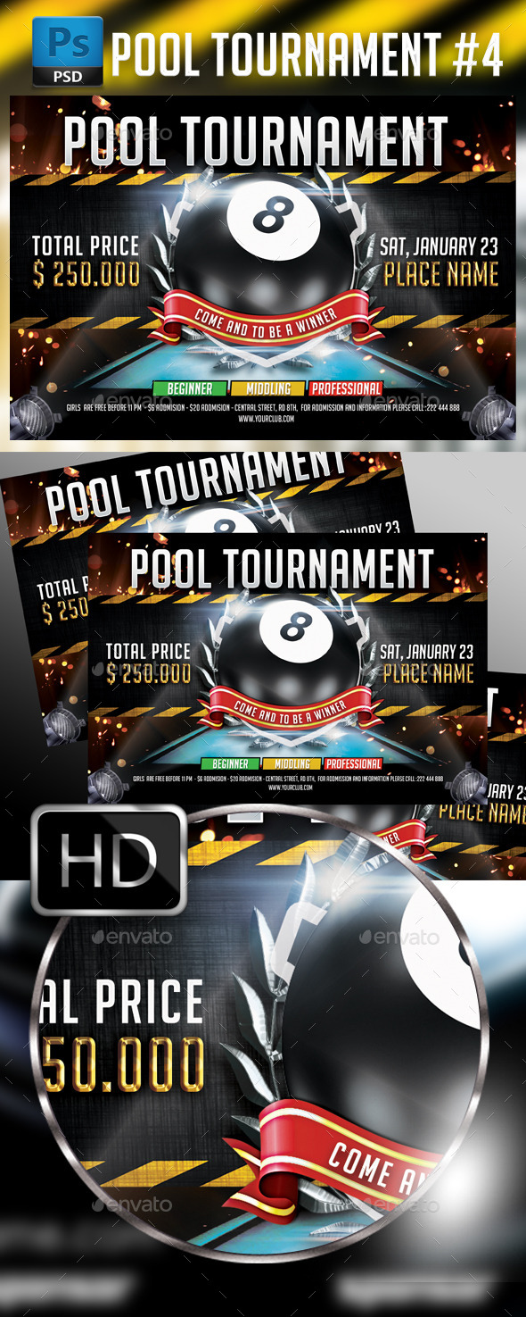 Billiard Pool Flyer Template Billiard Pool Flyer Template