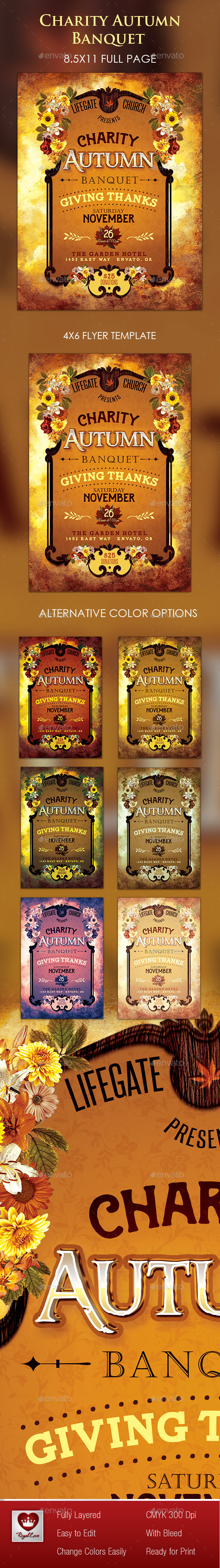 Charity Autumn Banquet Flyer Charity Autumn Banquet Flyer